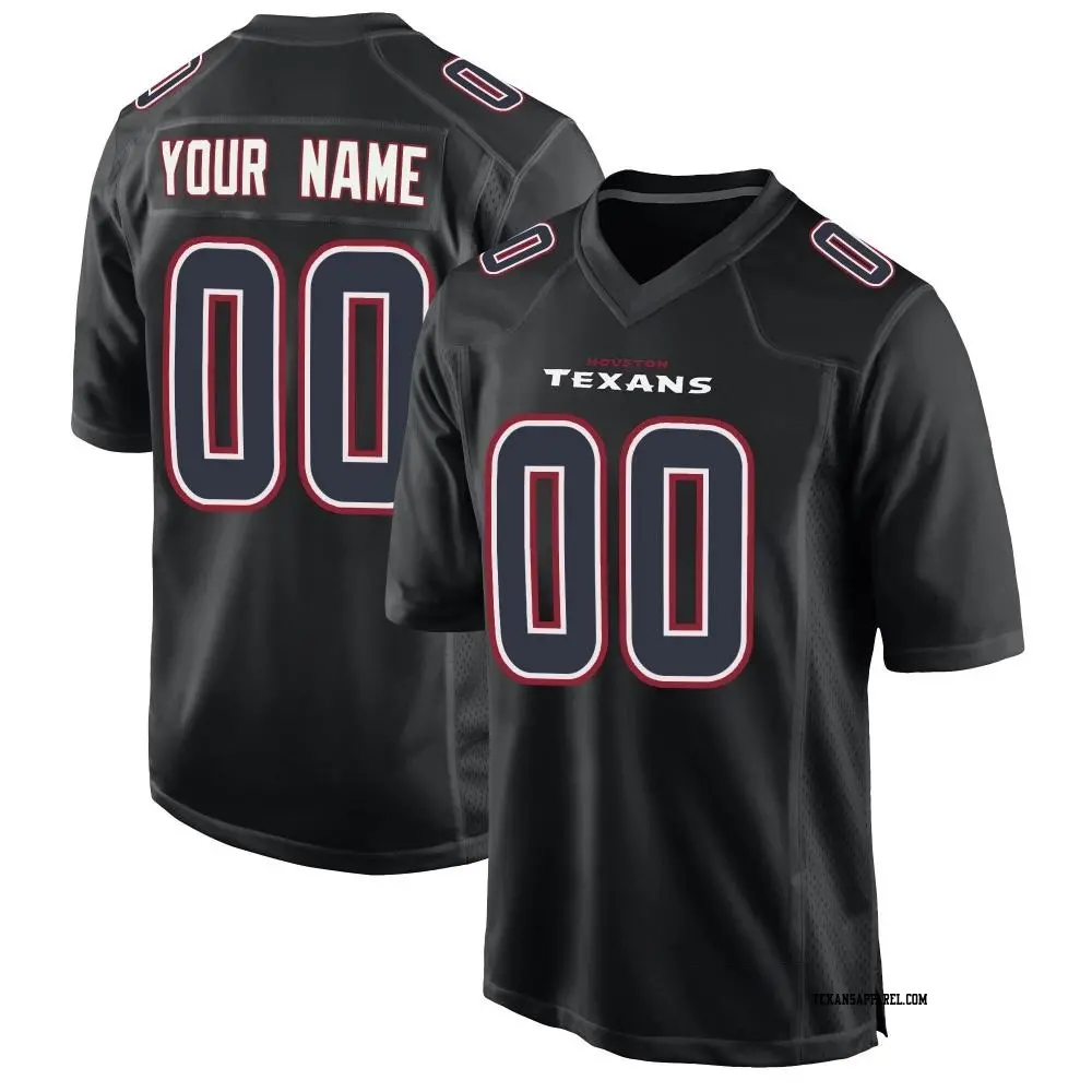 Game Black Men s Custom Houston Texans Fashion Jersey Texans Store