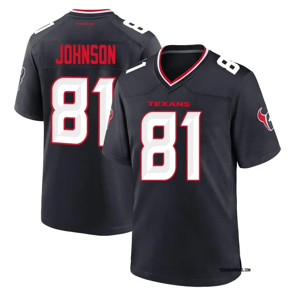 Game Navy Men s Andre Johnson Houston Texans Team Jersey Texans Store