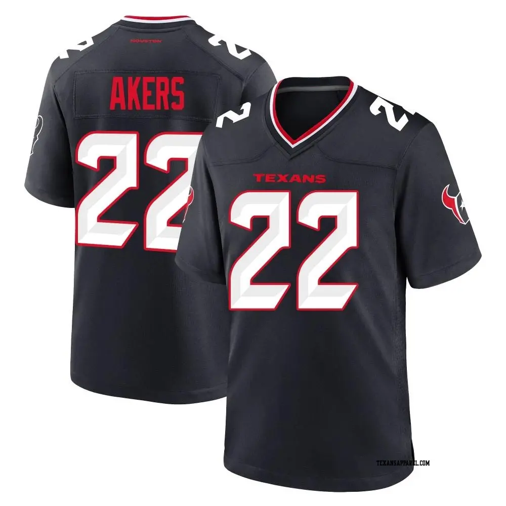 Game Navy Men s Cam Akers Houston Texans Team Jersey Texans Store