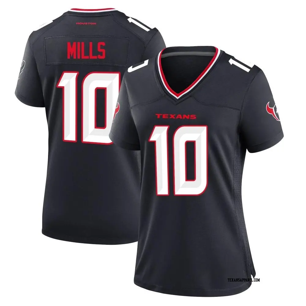 Game Navy Women s Davis Mills Houston Texans Team Jersey Texans Store