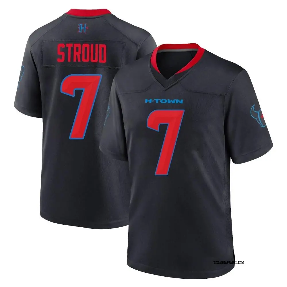 Game Navy Youth C.J. Stroud Houston Texans 2nd Alternate Jersey