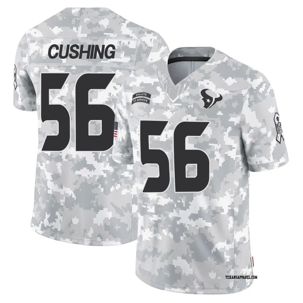 Limited Arctic Camo Men's Brian Cushing Houston Texans 2024 Salute to Service Jersey