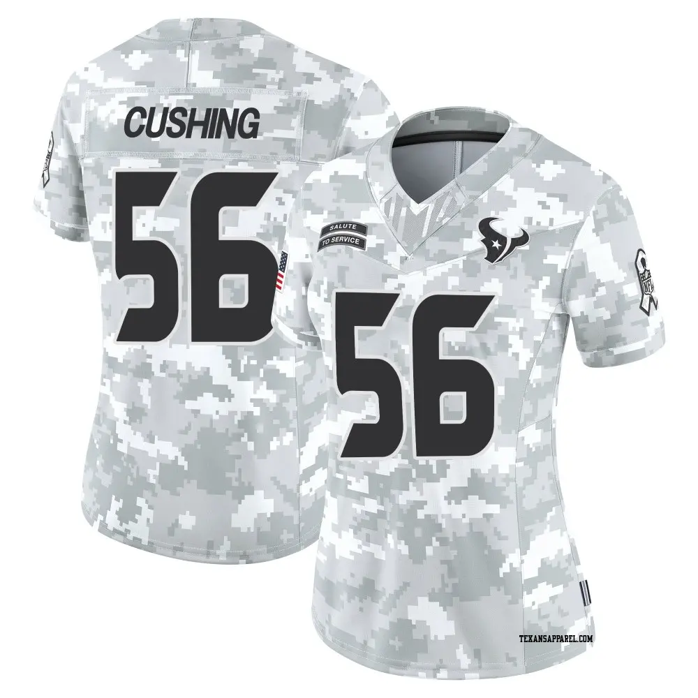 Limited Arctic Camo Women's Brian Cushing Houston Texans 2024 Salute to Service Jersey