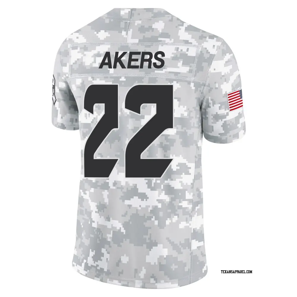 Limited Arctic Camo Youth Cam Akers Houston Texans 2024 Salute to Service Jersey Texans Store