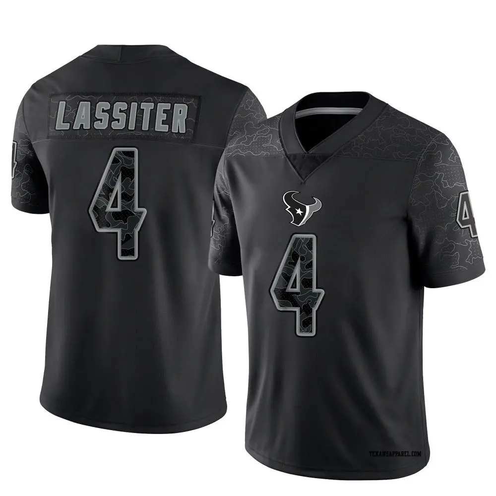 Limited Black Youth Kamari Lassiter Houston Texans Reflective Jersey Texans Store