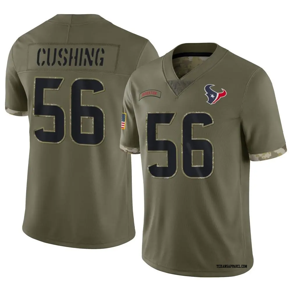 Limited Olive Youth Brian Cushing Houston Texans 2022 Salute To Service Jersey Texans Store